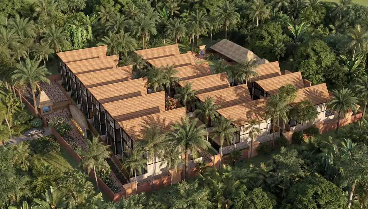 Complete aerial view of the Samavassaa estate