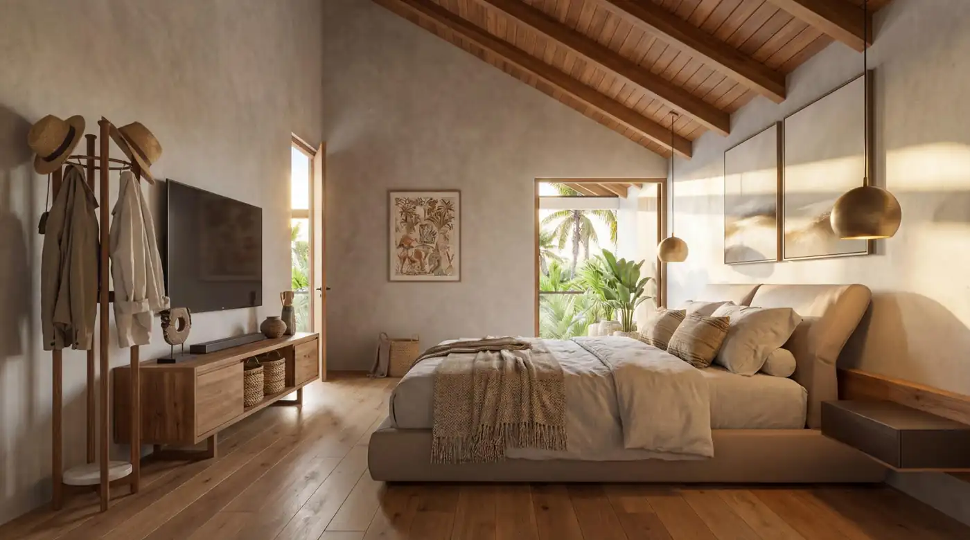 Complete view of the master bedroom