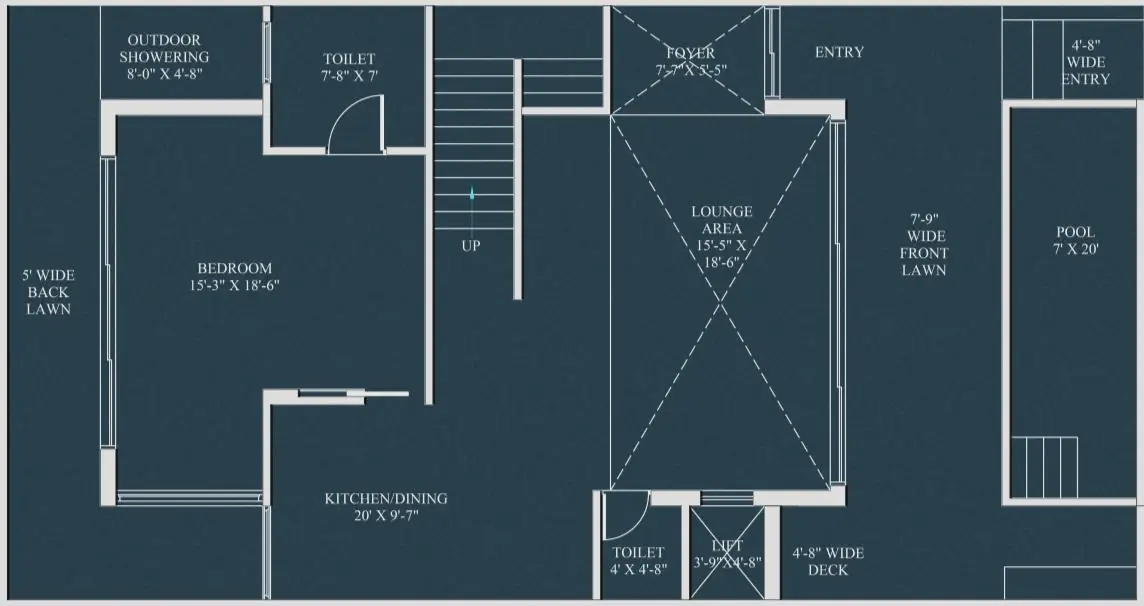 Complete 5 BHK first floor plan