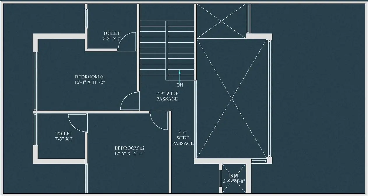 Complete 5 BHK ground floor plan